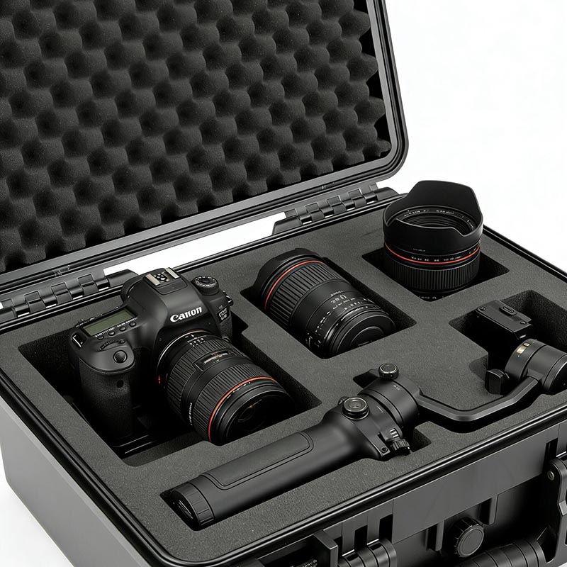 Gerätekoffer aus Kunststoff mit Schaumstoff