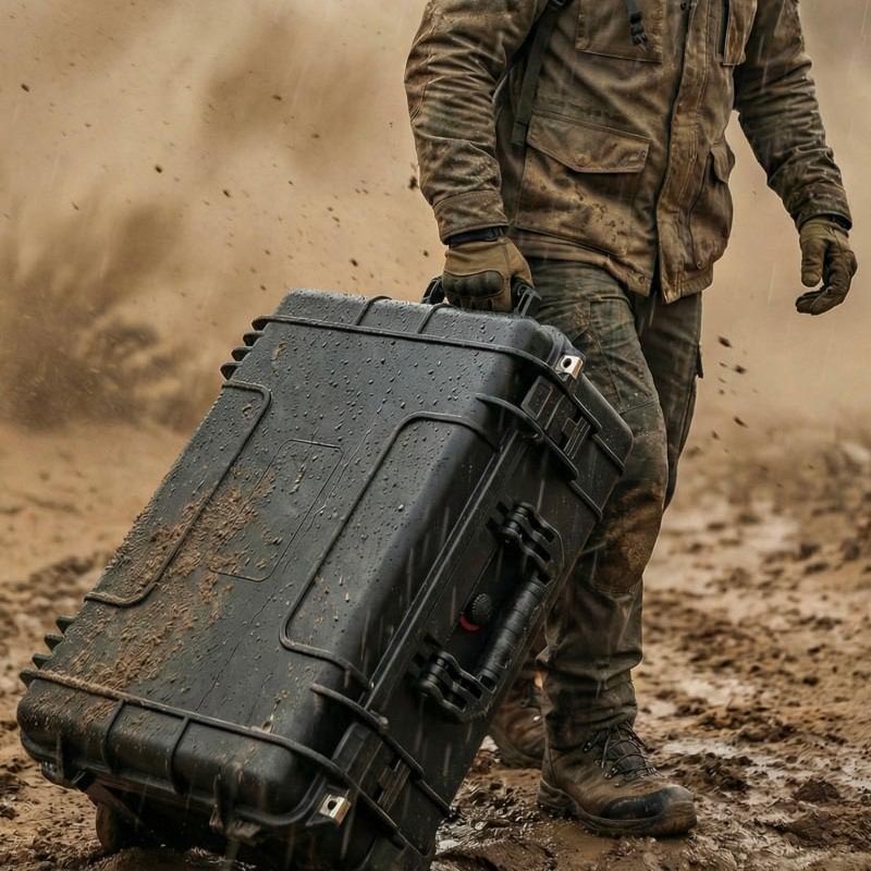 Windabweisende Sand- und Staub-Hartbox für den Außenbereich